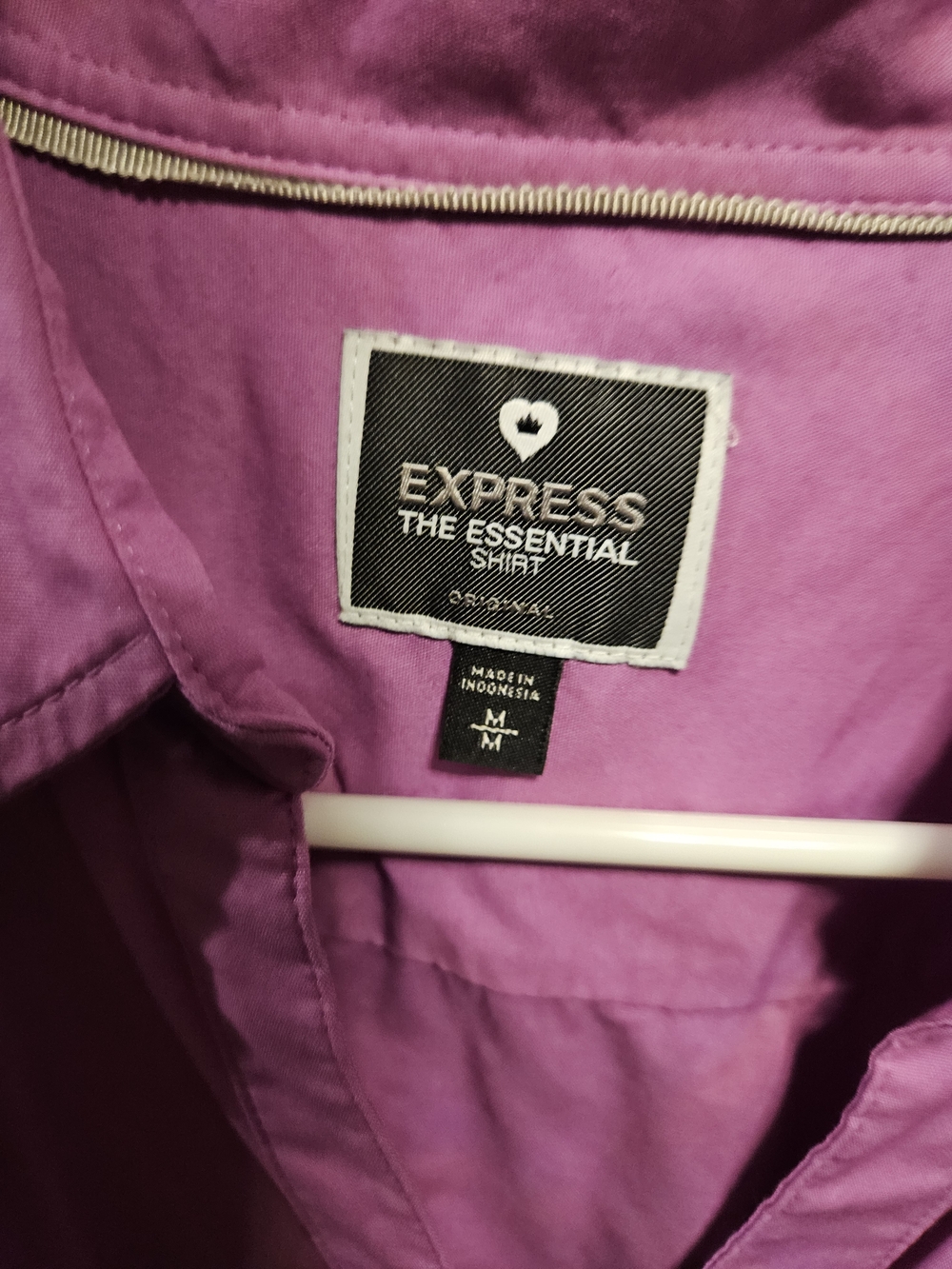 Express Purple Button-Down Shirt - Picture 4 of 4
